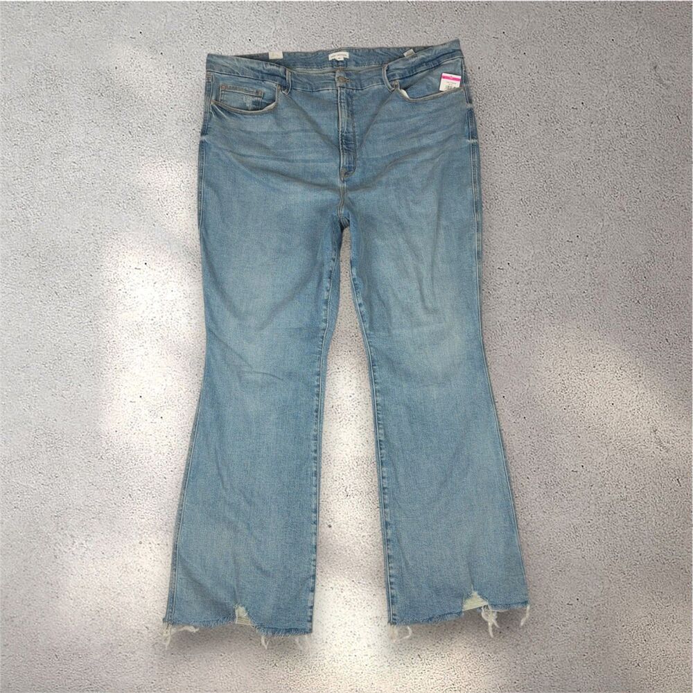 Good American Good Curve Bootcut Jeans Women's 30 Plus Light Wash High Rise NWOT
